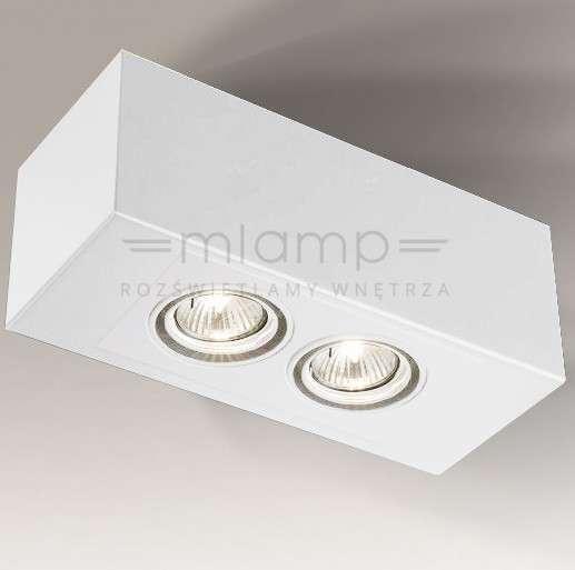 Lampa sufitowa Shilo Spot LAMPA sufitowa SETO H 7088 Shilo nastropowa OPRAWA regulowana prostokątna biała