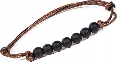 Alogy BRANSOLETKA CZARNY OBSYDIAN