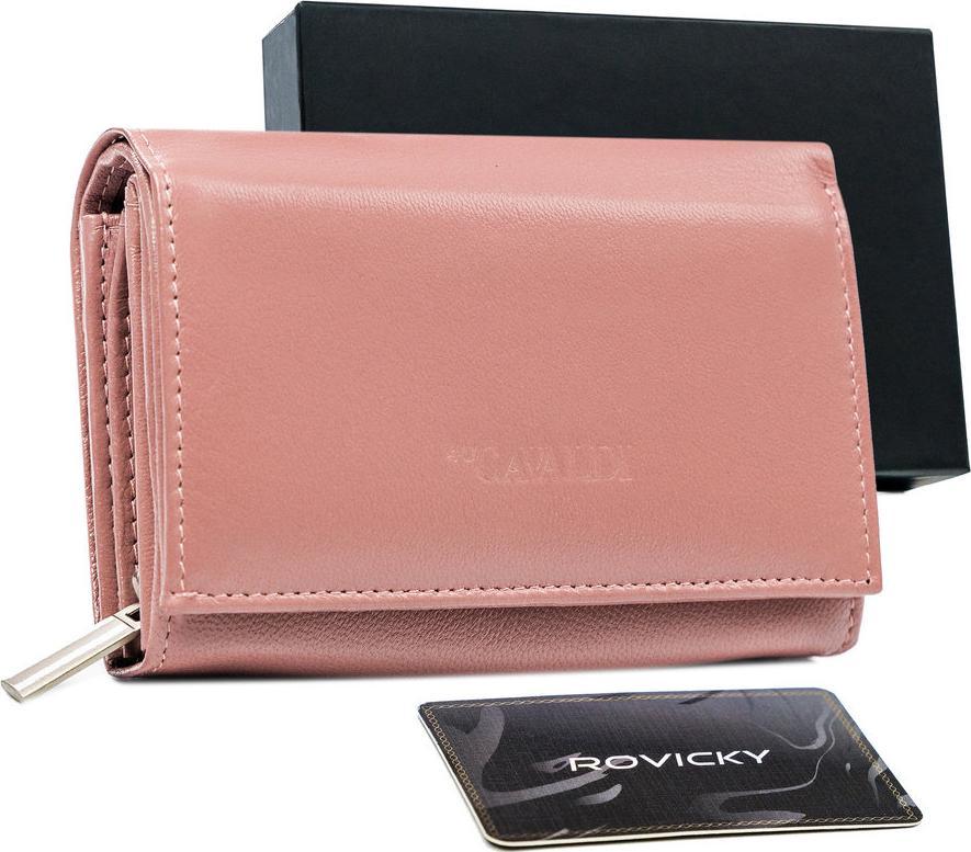 4U Cavaldi Mały portfel damski skórzany RFID stop Cavaldi skóra zatrzask NoSize