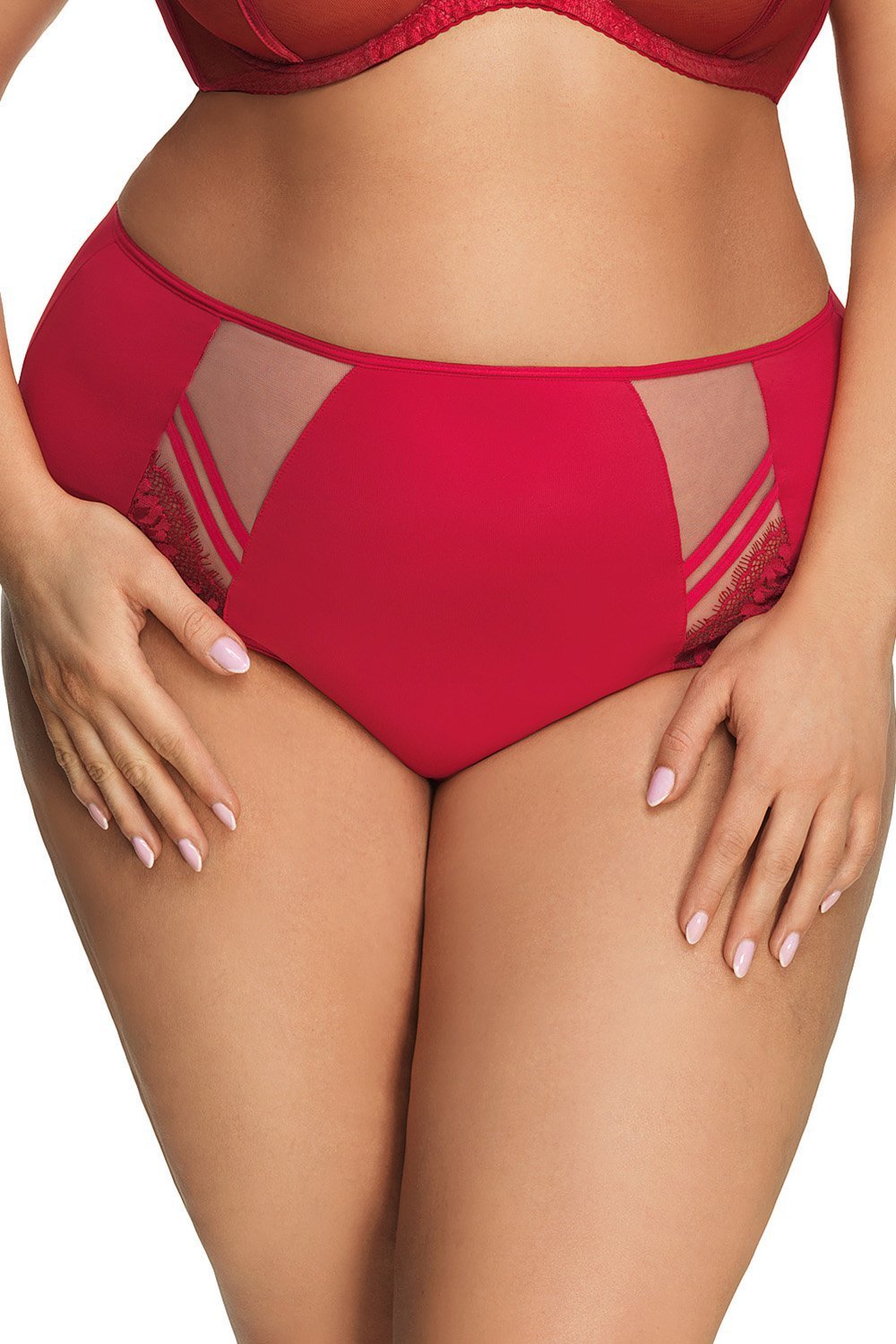 Gorsenia Gorsenia K497 Paradise czerwony L Majtki figi