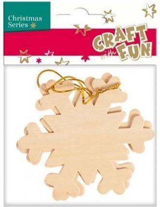 Craft with Fun Ozdoba dekoracyjna drewniany płatek 3el