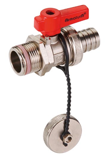 KFA Zawór kulowy spustowy ze złączka i zaślepką 3/4" 705-010-20