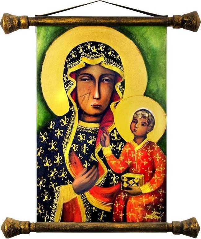 GO-BI Obraz Maryja ręcznie malowany 45x50cm uniwersalny