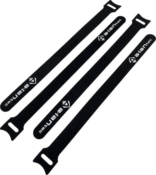 Organizer Alantec Opaska rzepowa do kabli z oczkiem, długość 300mm, szer.20 mm, czarny (NI062-BK)