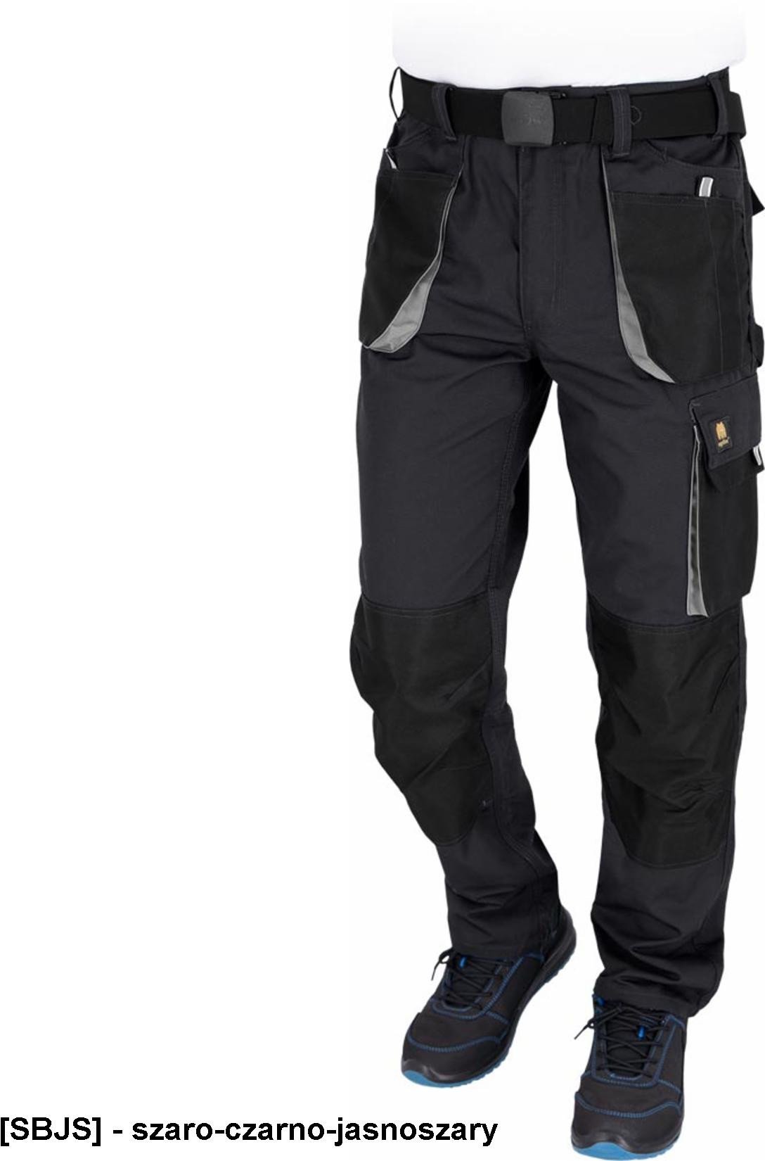 OX-OGR-T - Spodnie ochronne do pasa OGR, męskie - szaro-czarno-jasnoszary 52