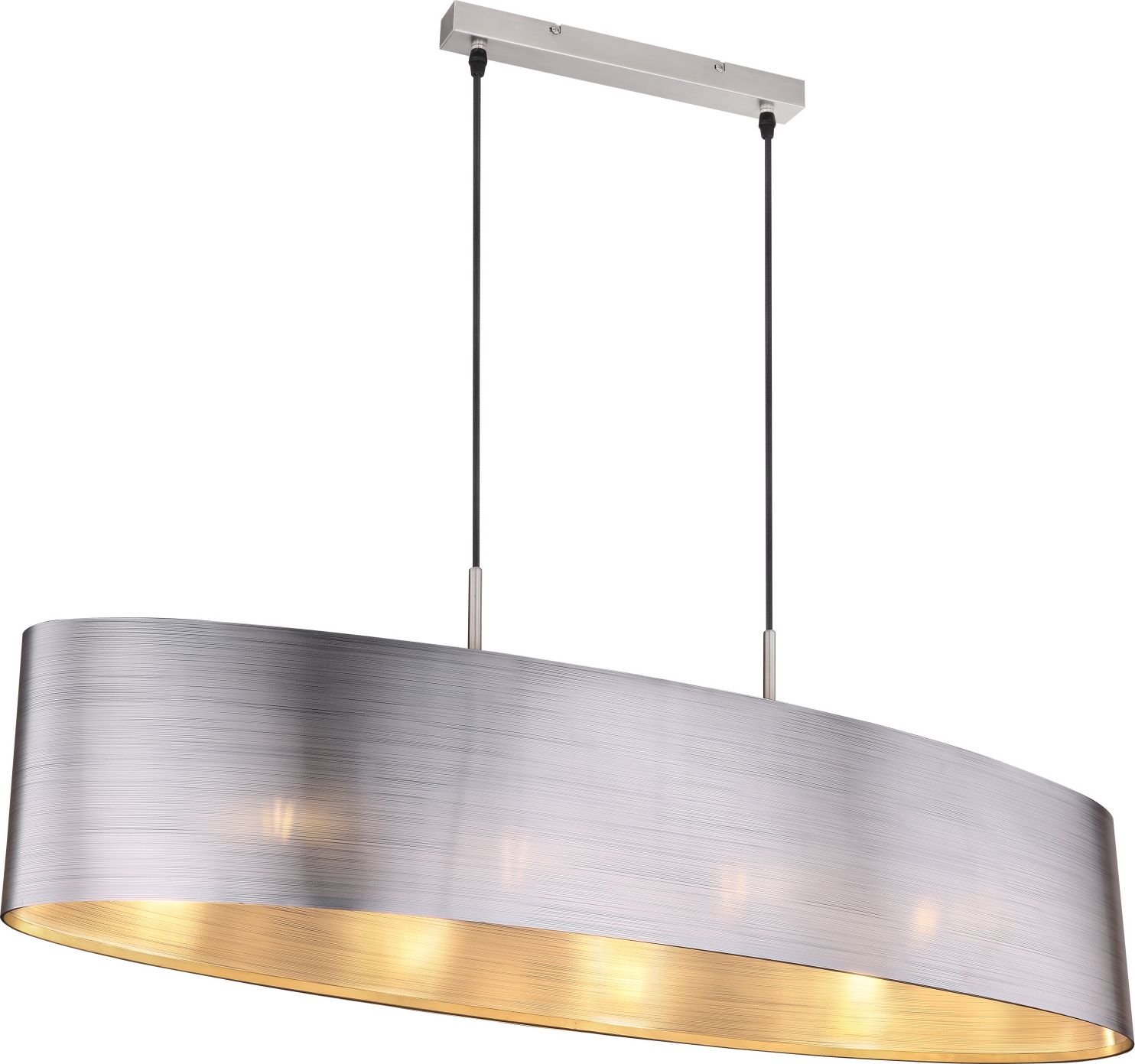 Lampa wisząca Globo Nowoczesna lampa wisząca srebrna Globo SINNI 15365-4H