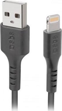 Kabel USB SBS Mobile USB-A - Lightning 1 m Czarny (JAB-7541185)