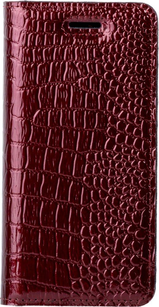 Surazo Etui na telefon Surazo ze skóry naturalnej Smart magnet RFID - Cayme Czerwony