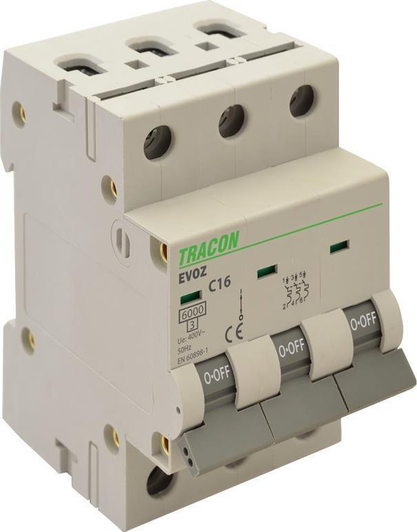 Tracon Electric Wyłącznik nadprądowy 63A 3P B EVOZ3B63 Tracon
