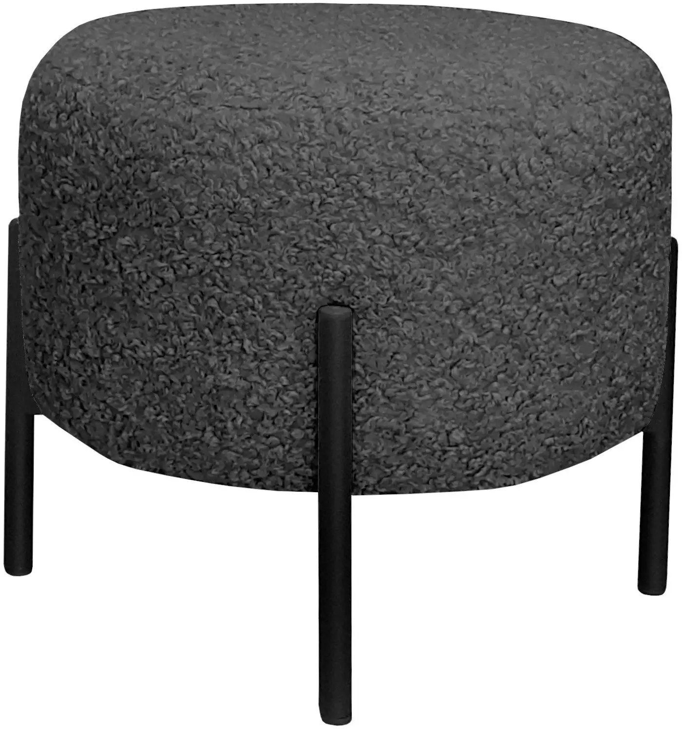 Pufa OLA LOFT ławka podnóżek metal czarny Rolf7