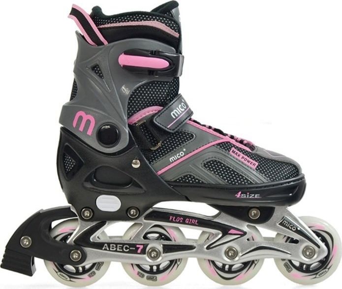 Rolki Mico Flos z wymienną płozą regulowane czarne r. 33-36