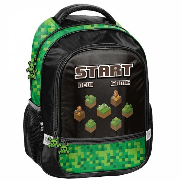 PLECAK MINECRAFT SZKOLNY GAMING GAMER GRA GRY DO 1 KLASY DLA CHŁOPAKA PASO