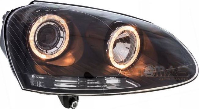 Lampy VW GOLF V 5 03-09 ringi soczewki black FK