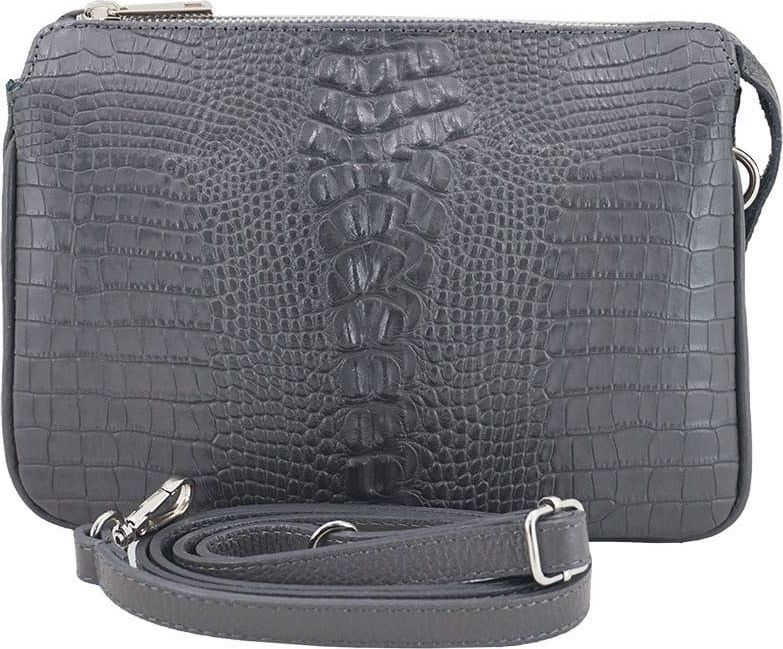 Barberinis Torebka damska z motywem CROCO - Szara ciemna uniwersalny
