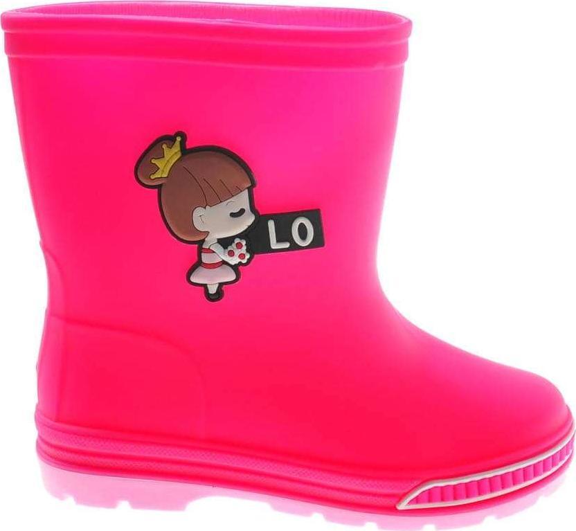 Pantofelek24 Wodoodporne dziecięce kalosze gumiaki Fuksja /G11-1 8035 S213/ 28