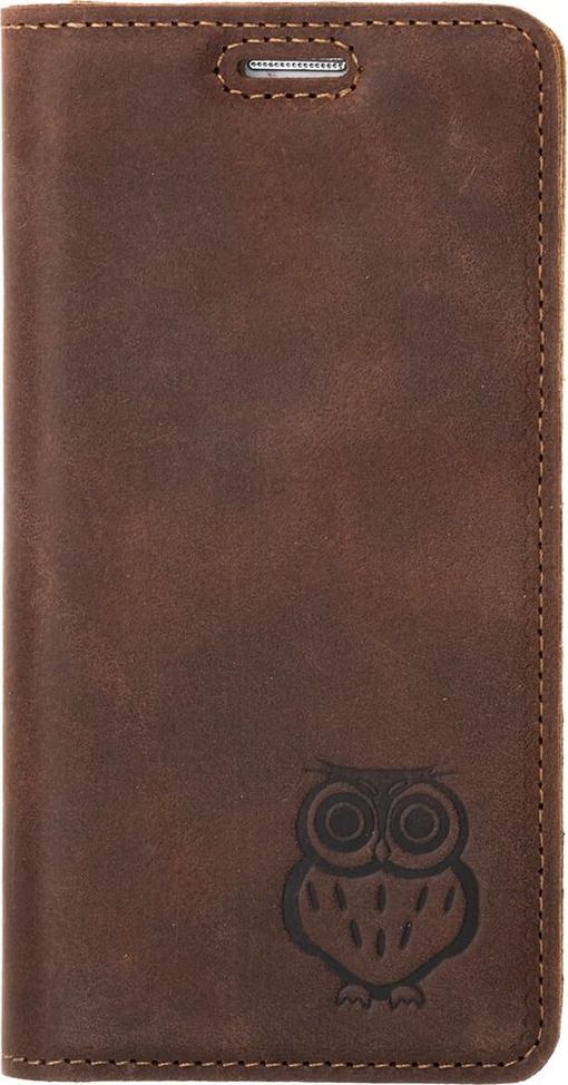 Surazo Smart magnet RFID - Nubuk Orzechowy - Sowa Samsung Galaxy S9