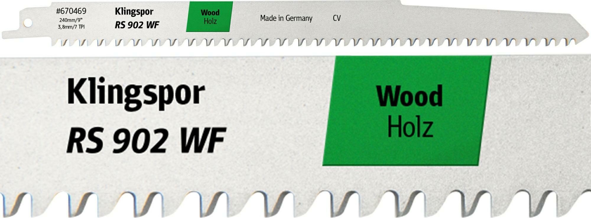 Klingspor SABRE SAW BLADE 240x19x1.2mm RS 902 WF /5pcs.