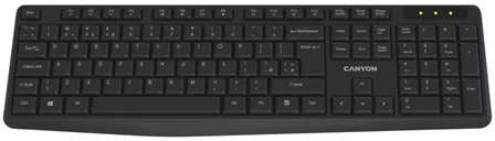 CANYON Klawiatura KB-W01 Bezprzewodowa Czarna