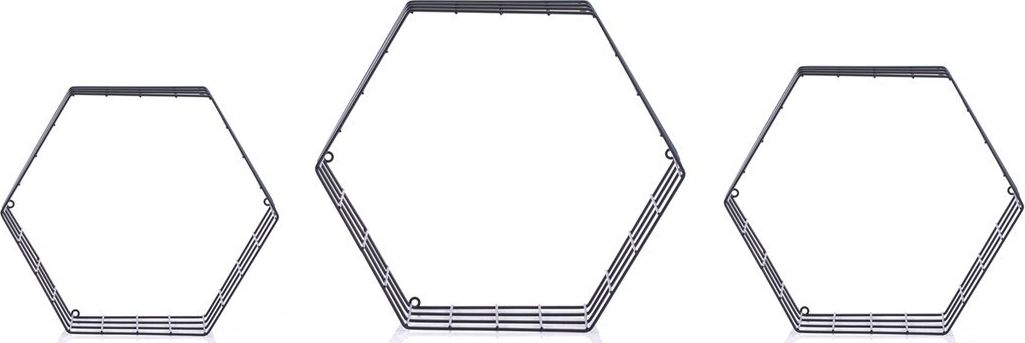 Homede Zestaw 3 półek dekoracyjnych TRILL