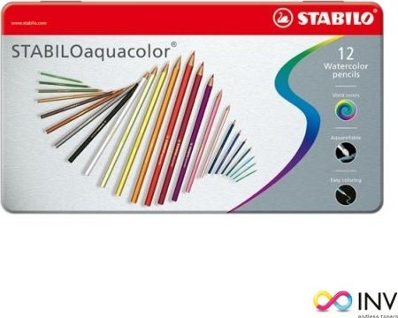 Stabilo Kredki STABILO Aquacolor 12szt. pudełko metalowe Stabilo