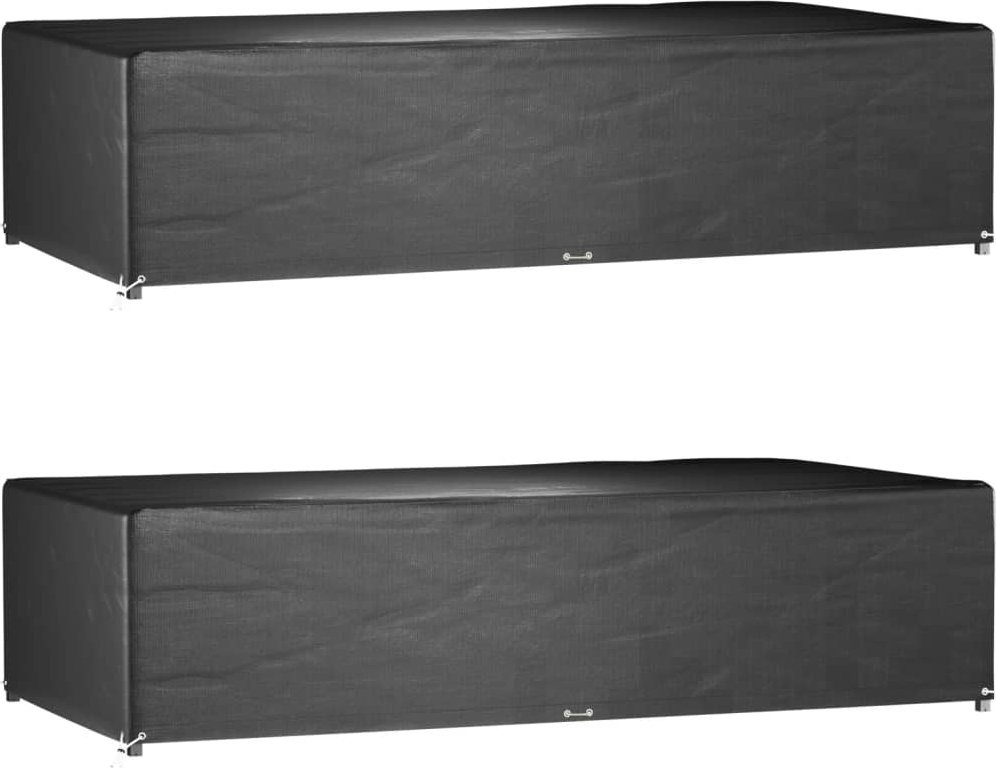 vidaXL vidaXL Pokrowce na meble ogrodowe, 2 szt., 12 oczek, 315x160x75 cm