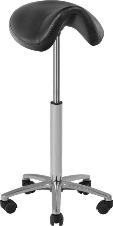 Activeshop Taboret kosmetyczny-fryzjerski 001B czarny wysoki