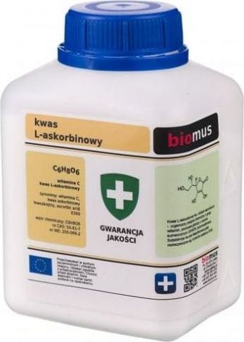 Biomus Kwas L-askorbinowy Witamina C 250g BIOMUS