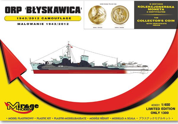 Mirage ORP Błyskawica Malowanie 1943 (400001)