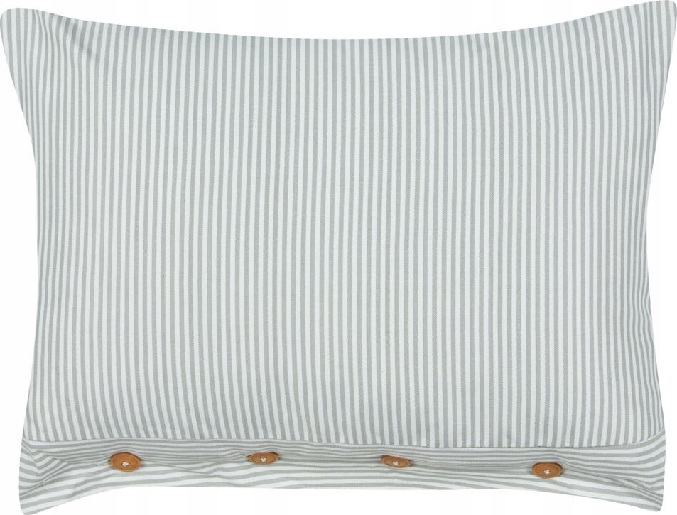 Beliani Poduszka dekoracyjna w paski 40 x 60 cm zielono-biała SEBRINE