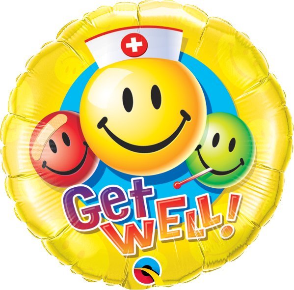 Qulatex Balon foliowy emotka okrągły na hel powietrze 1szt