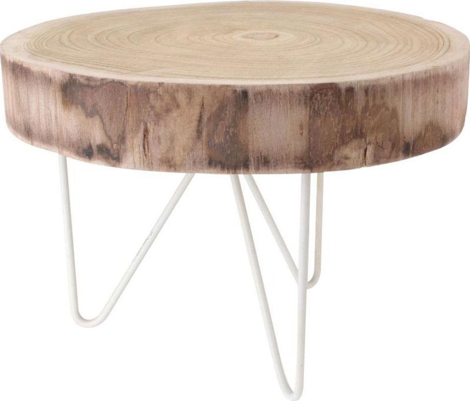 HowHomely Okrągły stolik kawowy na 3 nogach 42 cm
