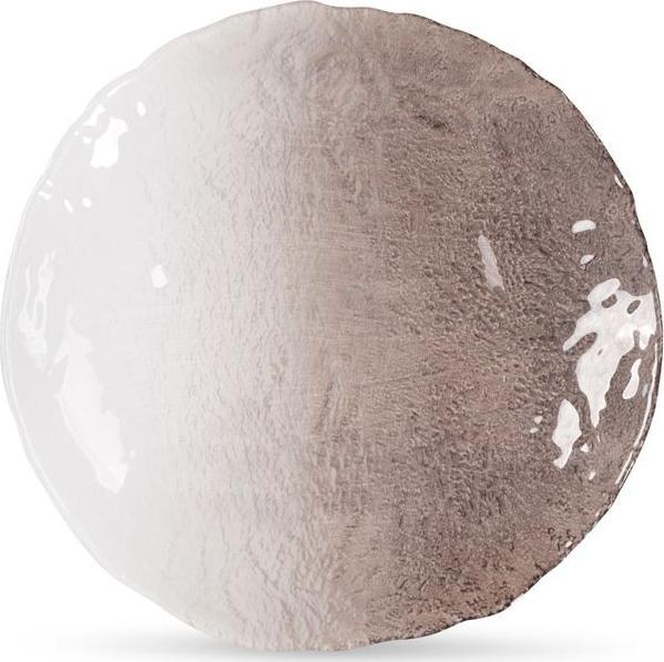 Eurofirany SZKLANA PATERA DEKORACYJNA ALIA (01) (FI) 28X2 CM BIAŁY