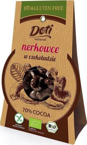 Doti ORZECHY NERKOWCA W CZEKOLADZIE DESEROWEJ BEZGLUTENOWE BIO 60 g - DOTI