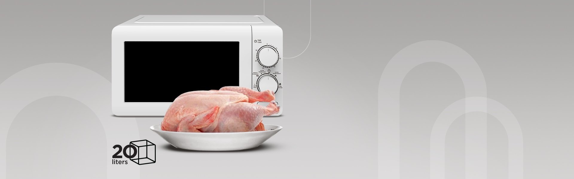 Kuchenka mikrofalowa UD Kuchenka mikrofalowa UD MM20L-WA biała