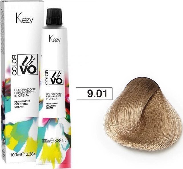 Kezy Farba do włosów Kezy Color Vivo 100 ml 9.01 naturalnie popielaty bardzo jasny blond