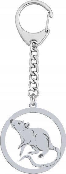 Radziszewska Jewellery Srebrny Brelok ze SZCZUREM GRAWER GRATIS DEDYK