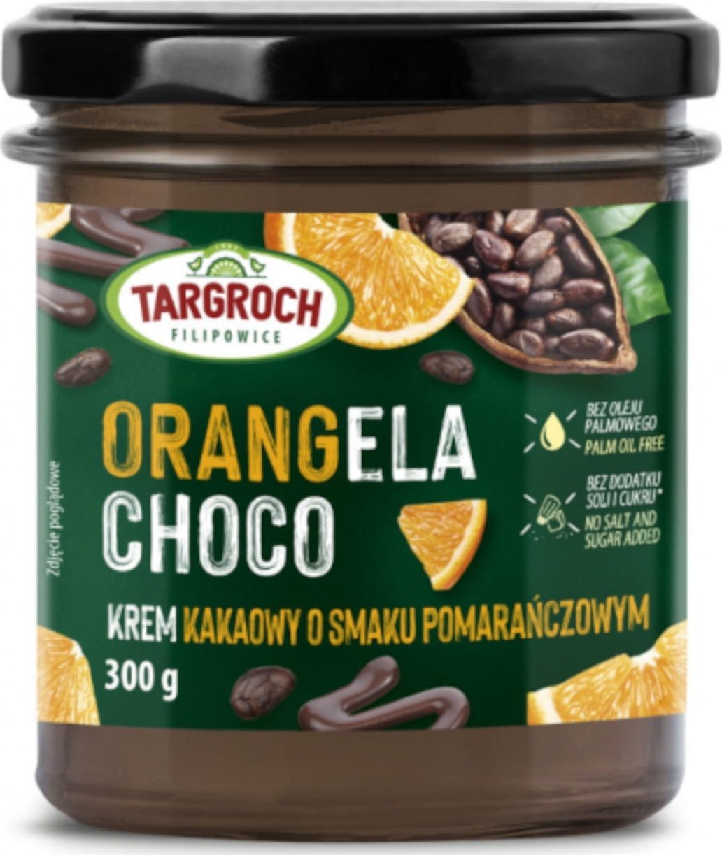 TAR-GROCH-FIL Krem o smaku POMARAŃCZOWYM 300g BEZ dodatku cukru i oleju palmowego