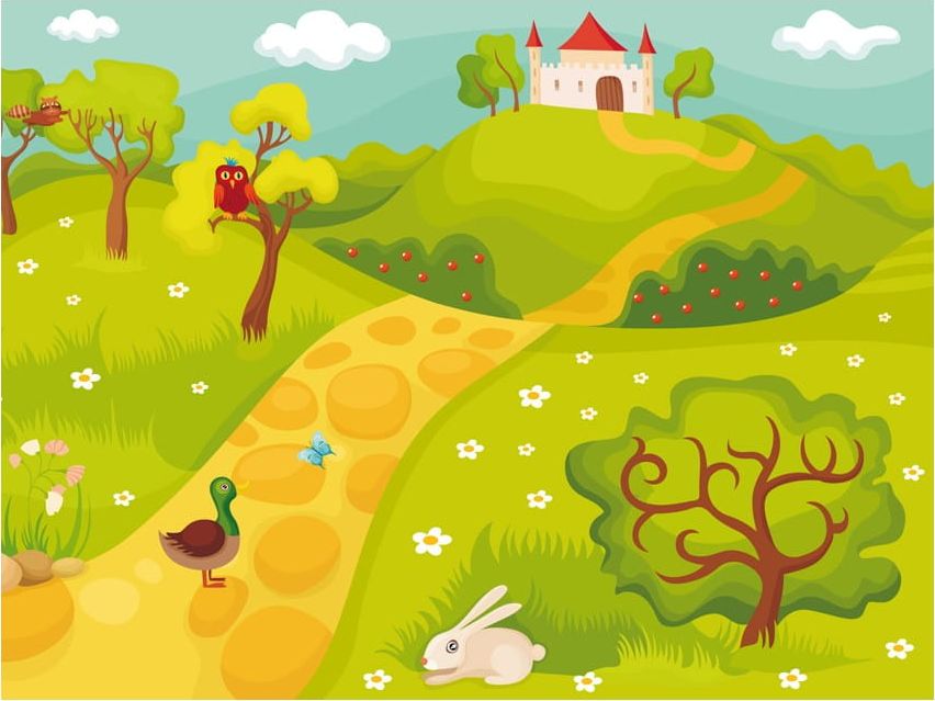 DecoNest Fototapeta - Droga do magicznego zamku - 200X154