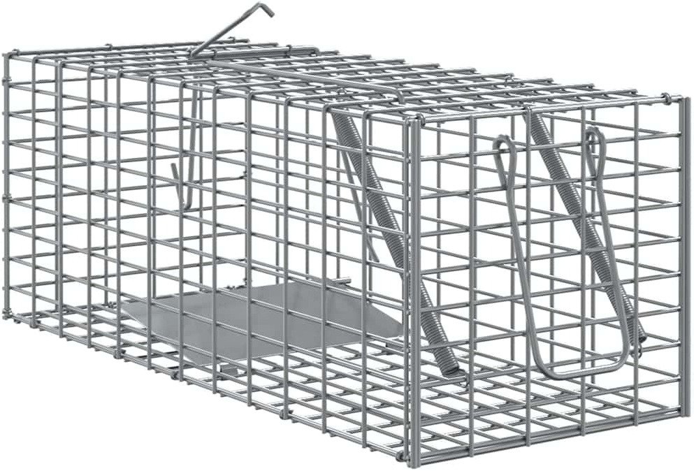 vidaXL Pułapka na zwierzęta Antracyt 31 x 13 x 12 cm Stal
