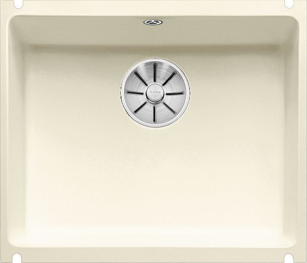 Zlewozmywak Blanco Subline 500-U Ceramika magnolia połysk z korkiem InFino (523734)