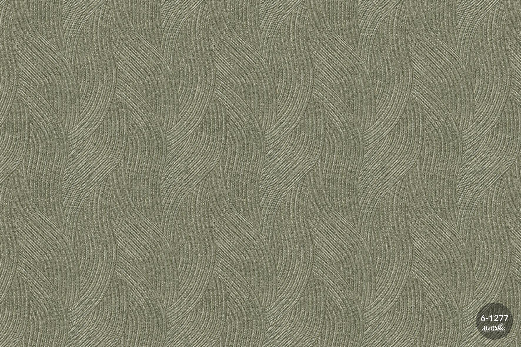 MallDeco TAPETA WINYLOWA RAYMOND ZIELONO-SREBRNY