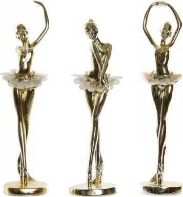 DKD Home Decor Figurka Dekoracyjna DKD Home Decor Baletnica Żywica Glam (3 pcs)