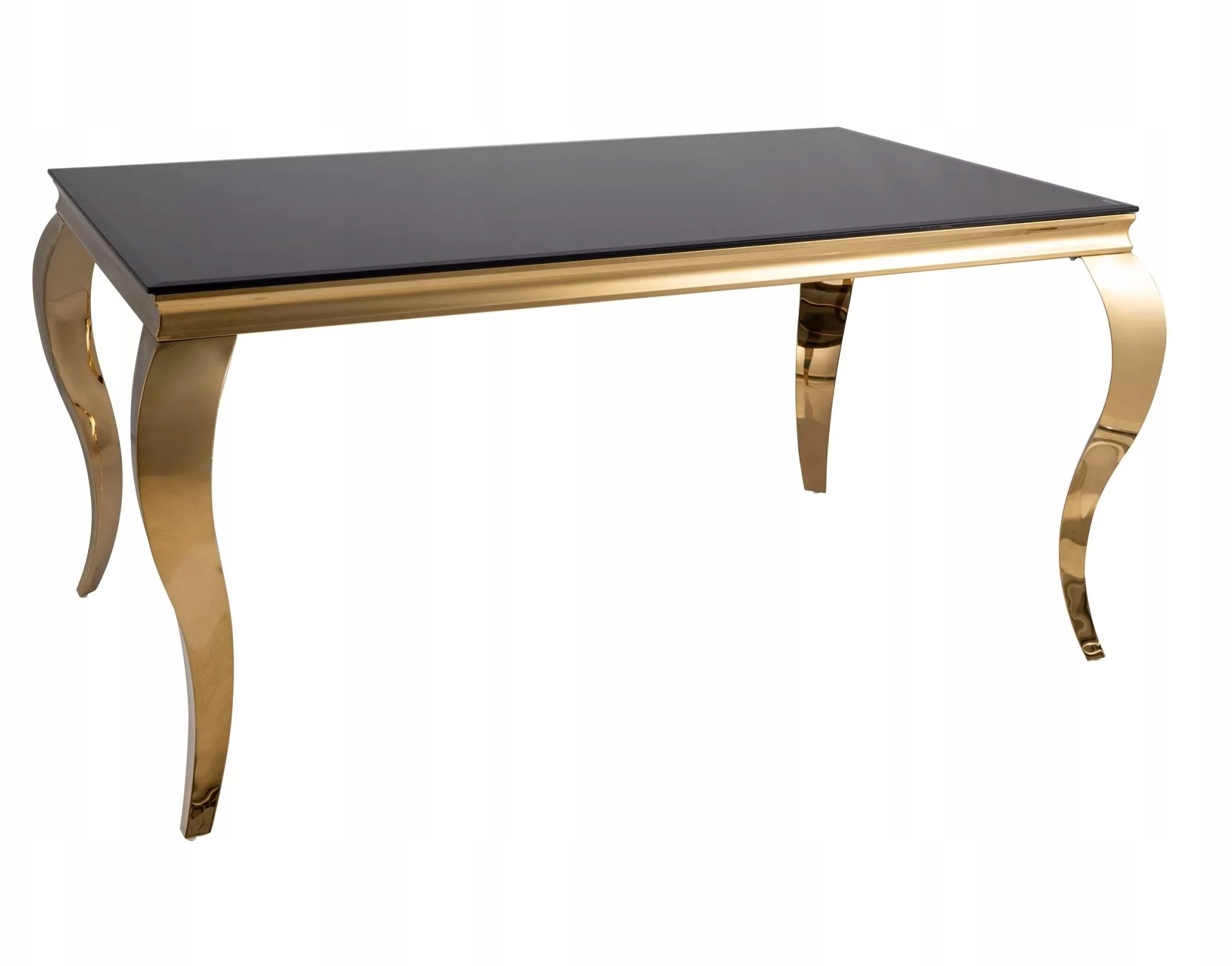Stół do jadalni PRINCE czarny/złoty ceramiczny Signal