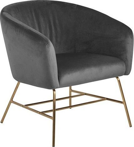 Elior Szary welurowy fotel wypoczynkowy - Nerra 3X