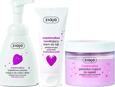 Ziaja Ziaja Marshmallow Pianka + Krem do rąk + Galaretka