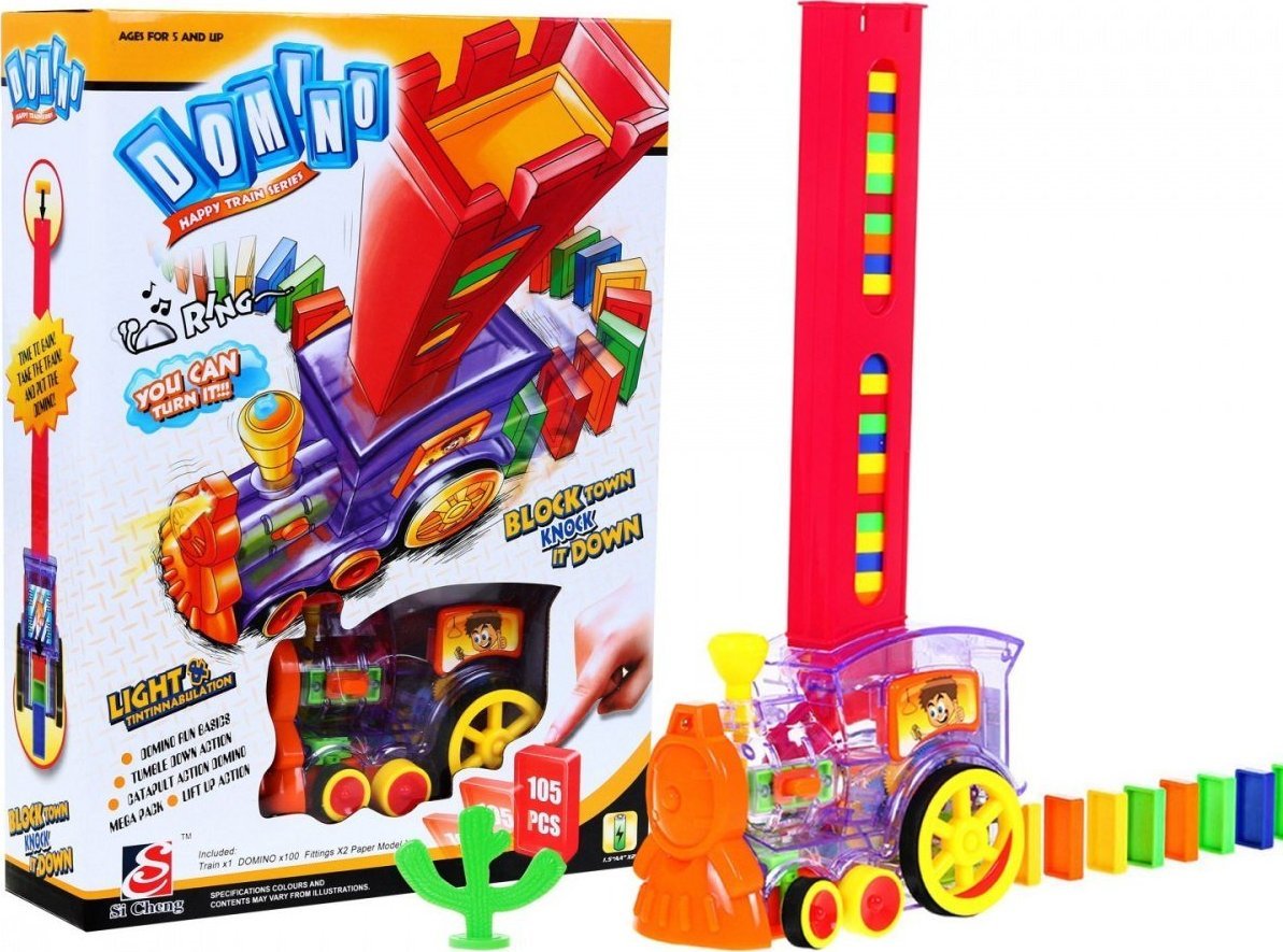 Ramiz LOKOMOTYWA - CIUCHCIA- KLOCKI - UKŁADANKA DOMINO