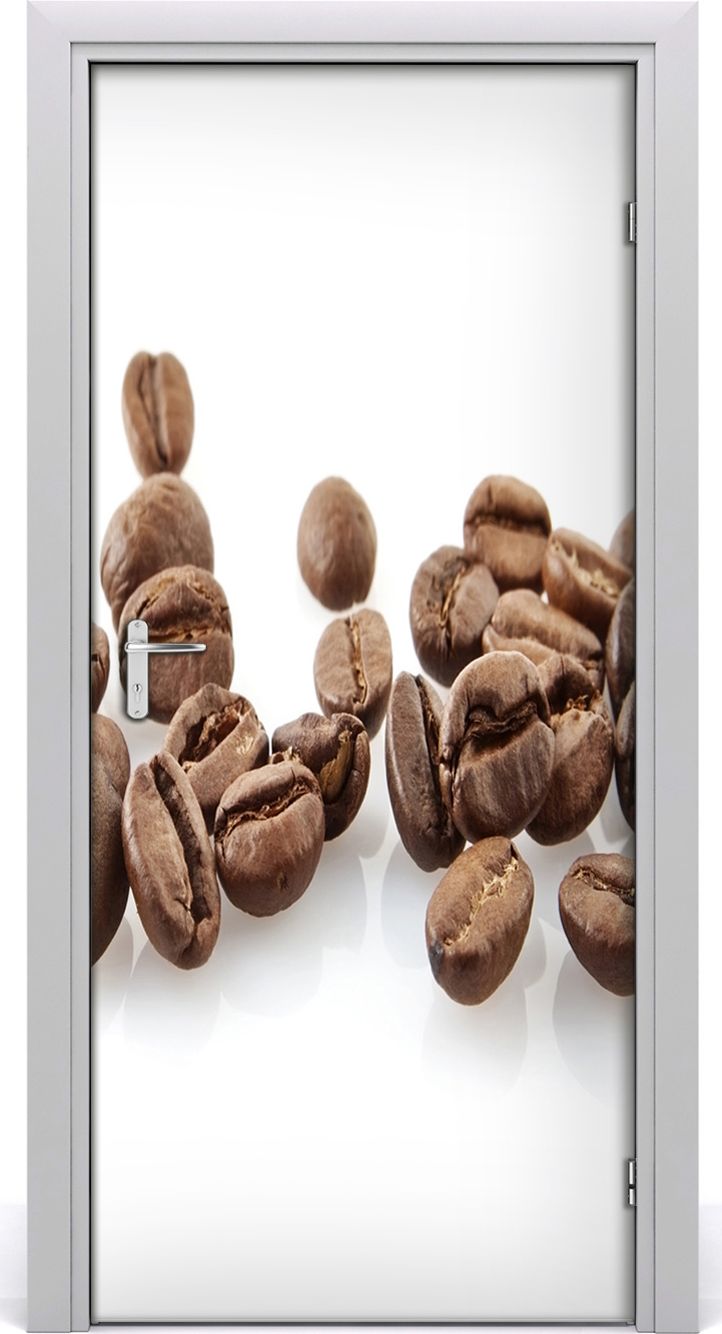 Tulup Fototapeta samoprzylepna na drzwi 95 x 205 cm ziarna kawy