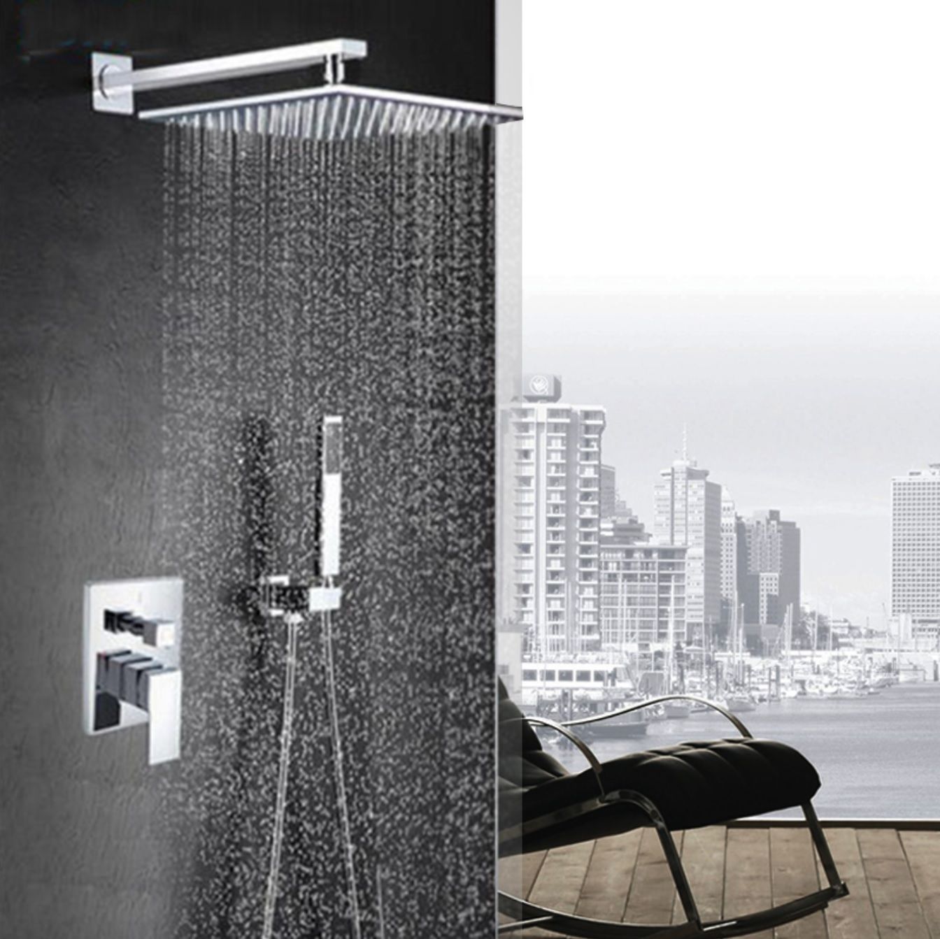 Zestaw prysznicowy PDS Brak danych chrom