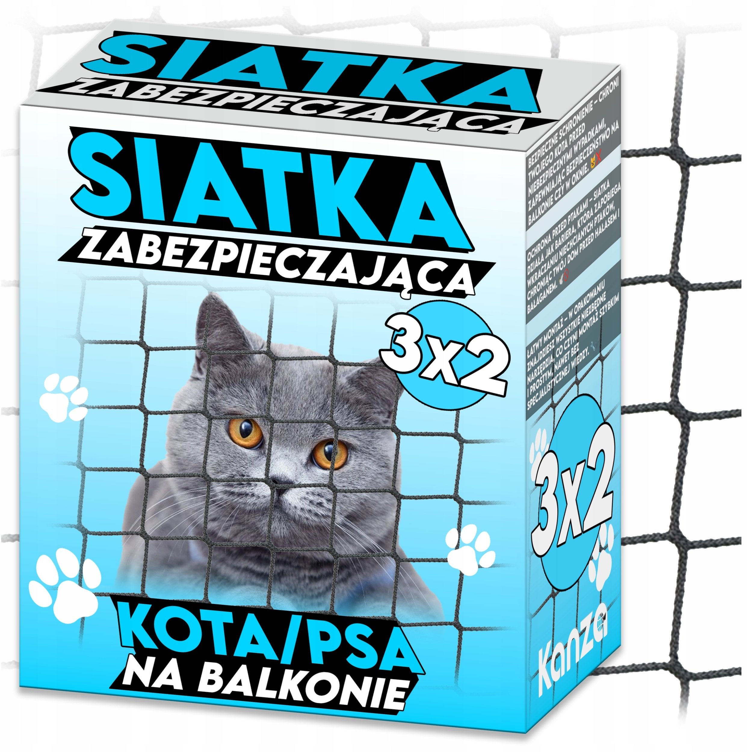 SIATKA OCHRONNA NA BALKON 3X2 G864 KANZA