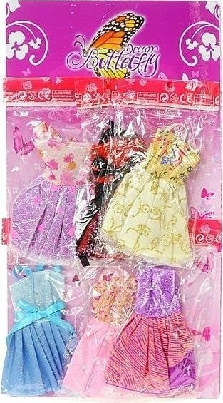 Sukienka dla lalki 29cm 6szt